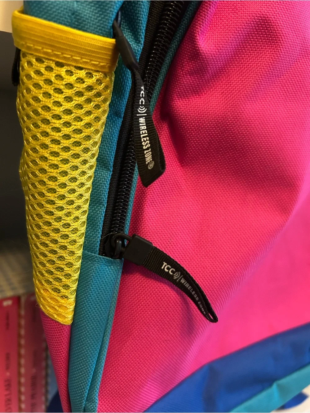 Colorblock Backpack - Pink & Teal